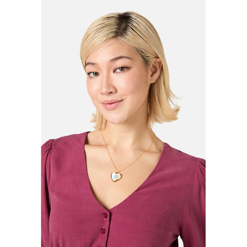 Blue Flower Vintage Locket