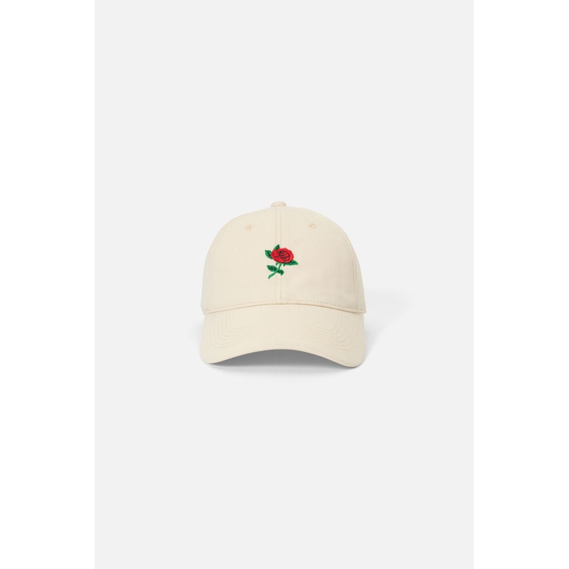 Cream Rose Embroidered Cap