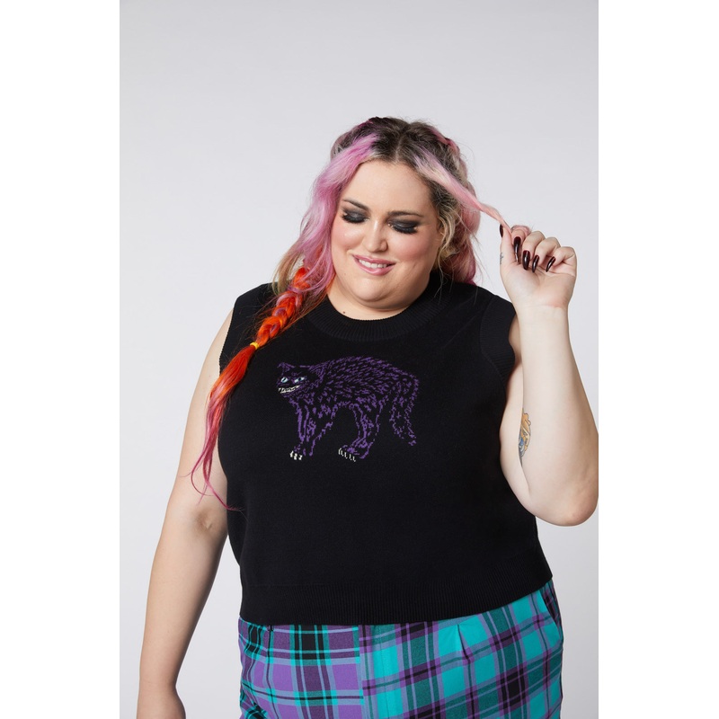 Curve Grinning Cat Placement Vest