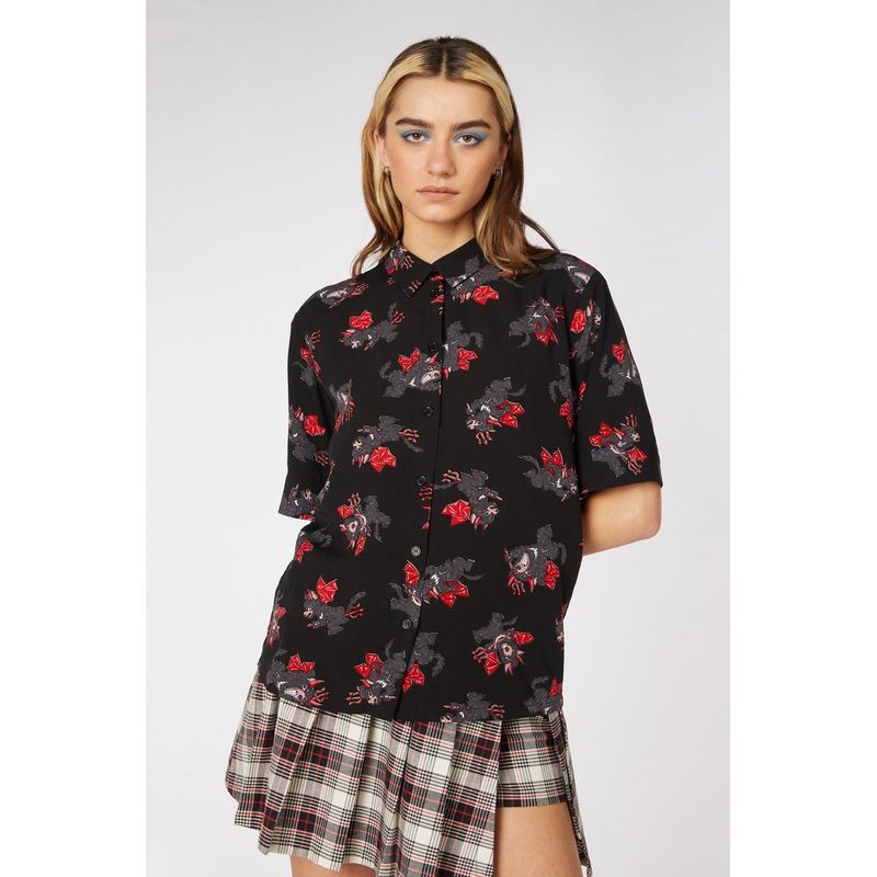 Devil Loose Viscose Blouse