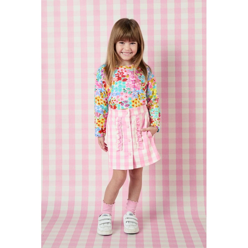 Gingham Kids Frill Skirt