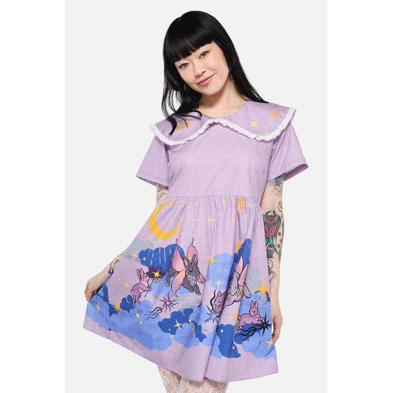Goodnight Bunny Border Dress