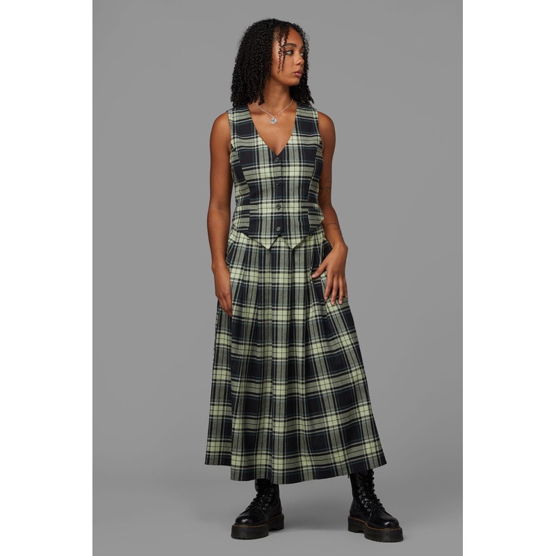 Haunted Bloom Tartan Vest