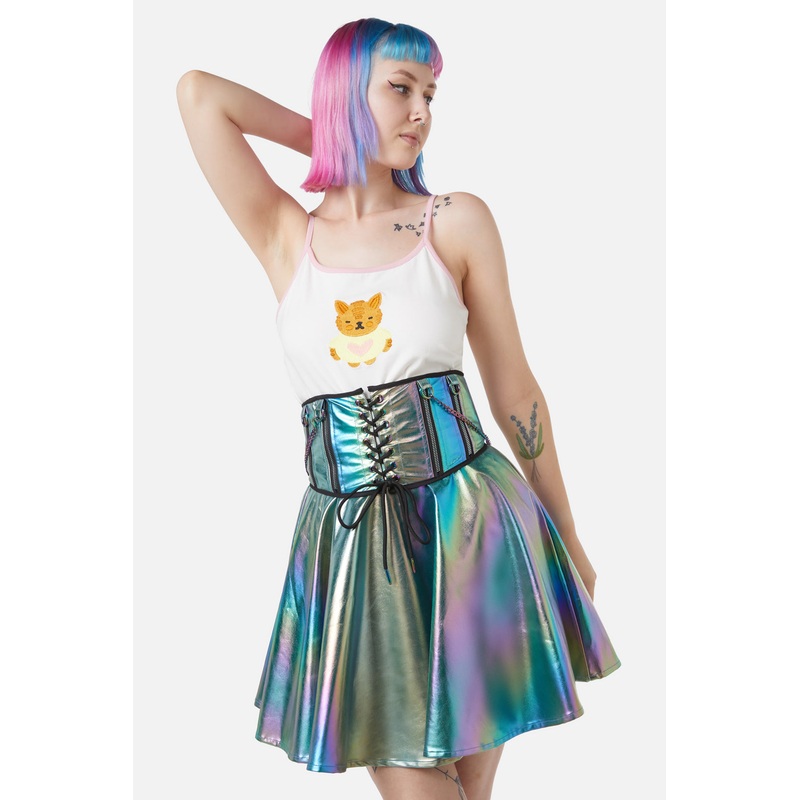 Infrared Zipper Underbust Pu Corset