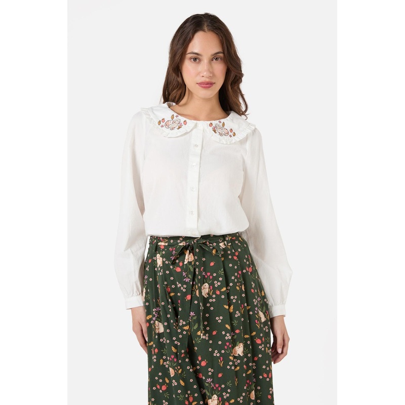 Rabbit Embroidered Blouse