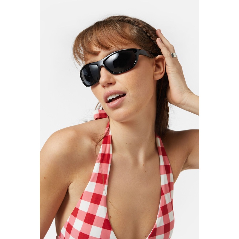 Black Retro Rave Sunglasses