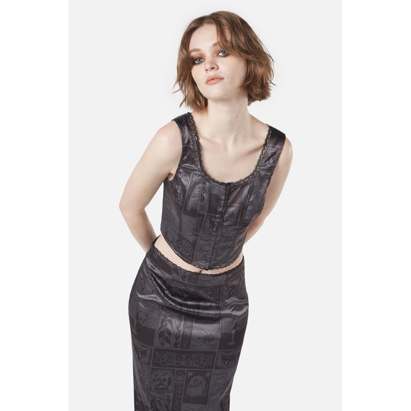 Ruined Mansion Satin Brocade Corset