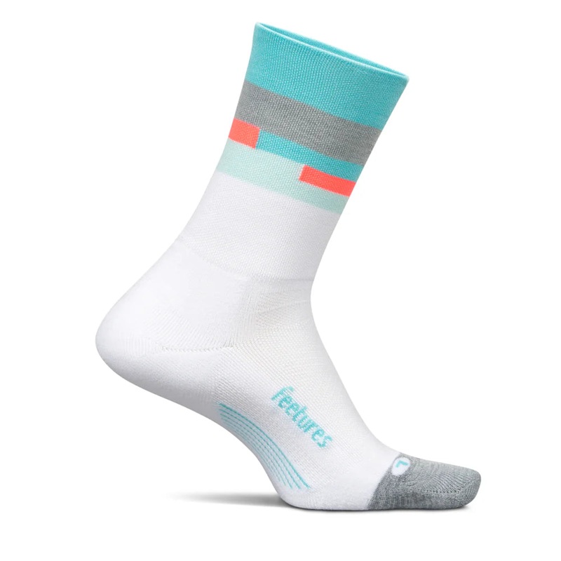 Feetures Elite | Light Cushion | Mini-Crew | Aquatic White