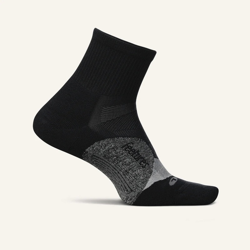 Feetures Elite | Light Cushion | Quarter Length | Black