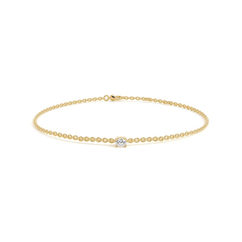 Oval Delicate Solitaire Bracelet