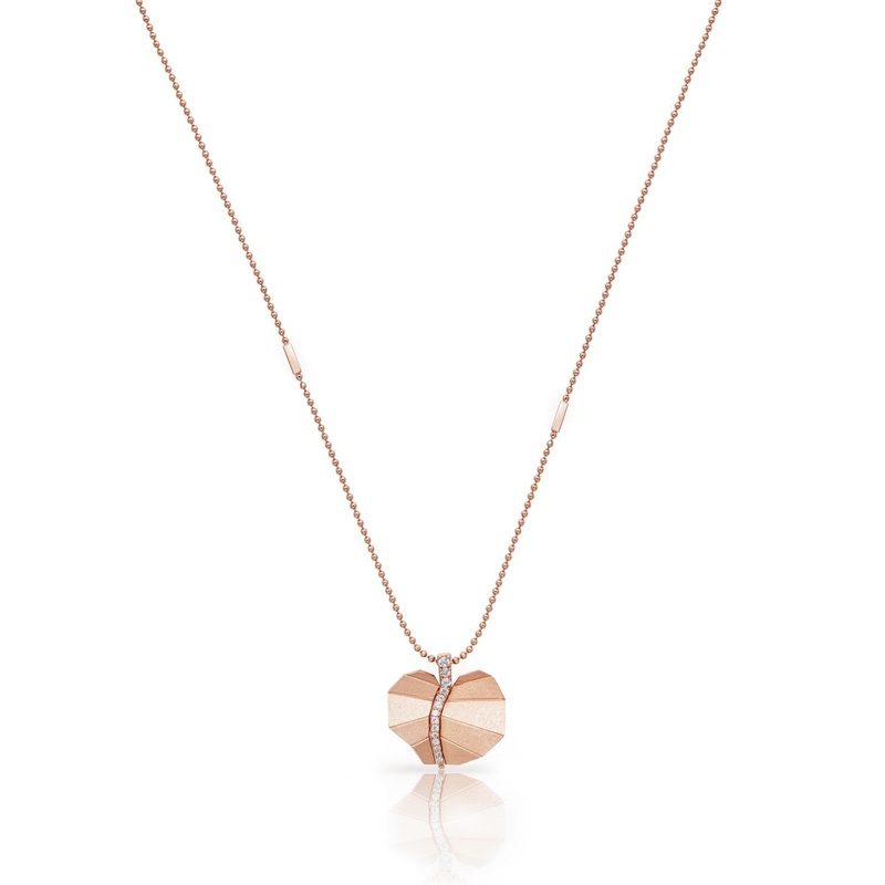 Busia Leaf Necklace – Rose Gold (Small)