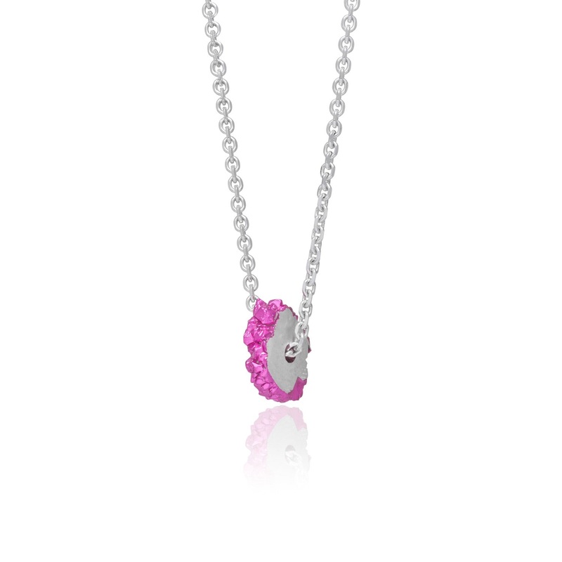 HotRocks Wheel Necklace – Fuchsia Pink