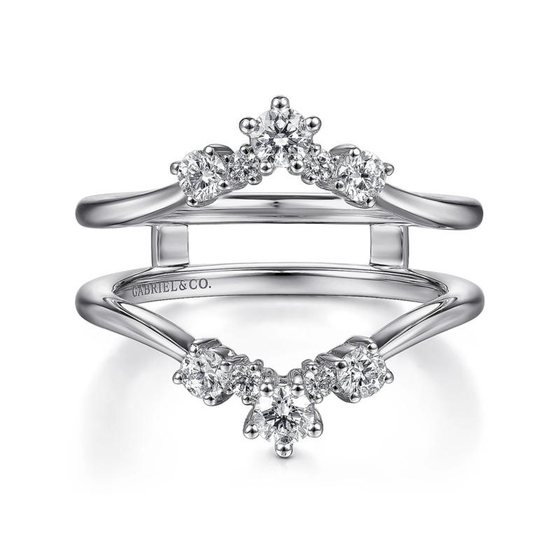 Gabriel & Co. 14K White Gold Diamond Ring Enhancer – 0.47 ct