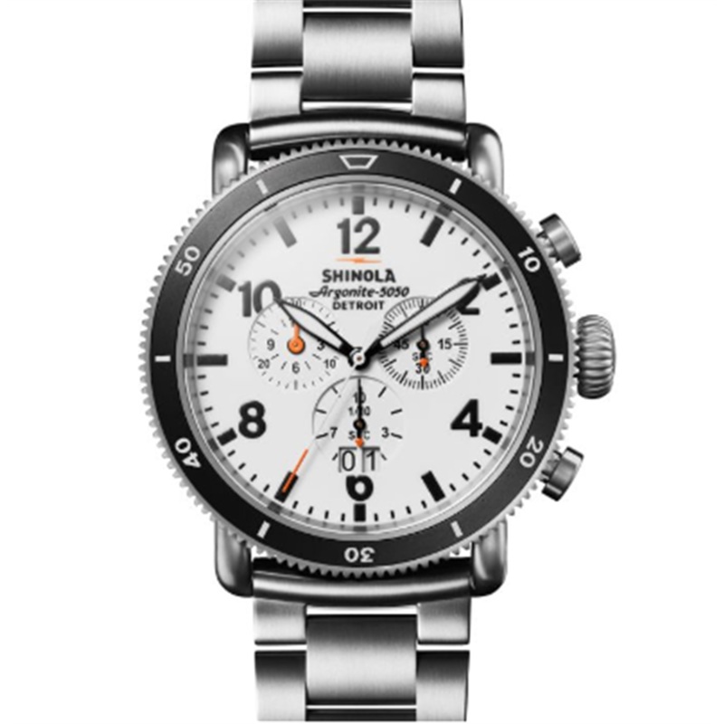 The White Hurricane Watch with White Face and Titanium Metal Bracelet