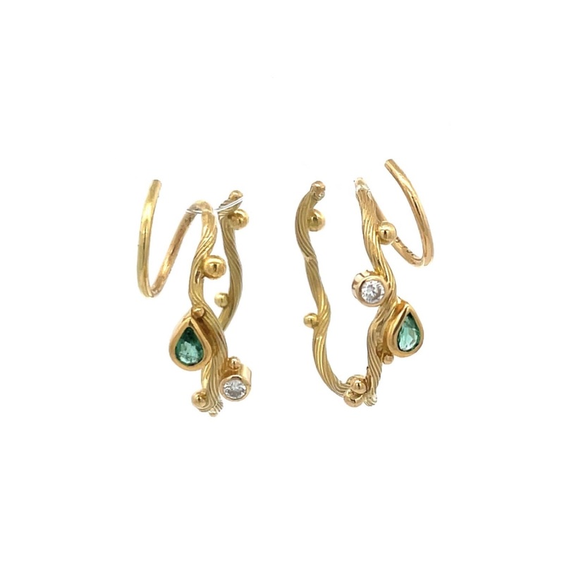 Emerald Tallulah Hoop Earrings