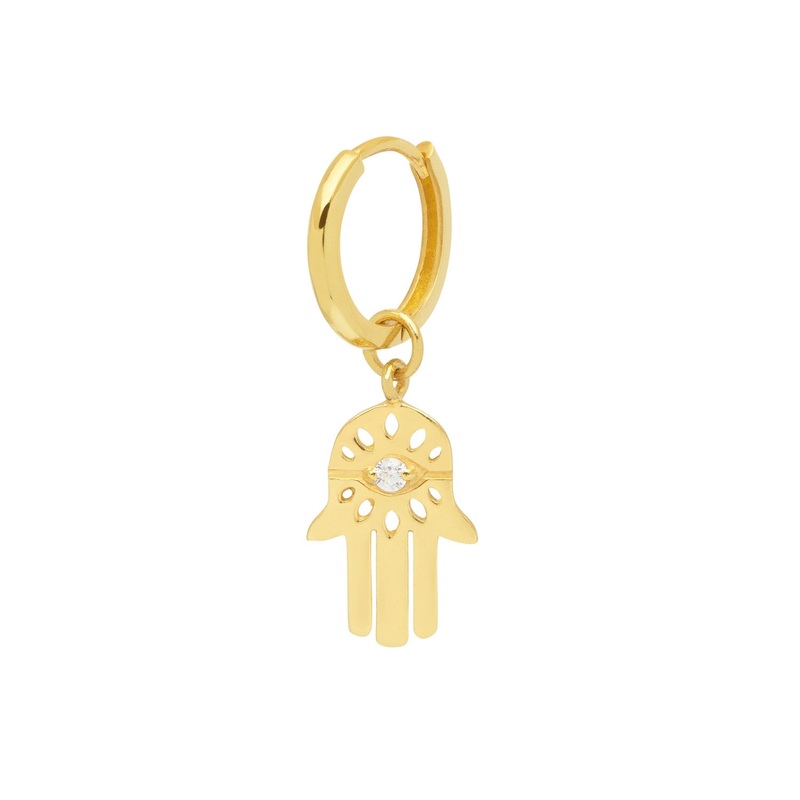Hamsa Hoop Earring