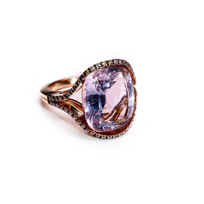 Moritz Amethyst and Cognac Diamond Ring