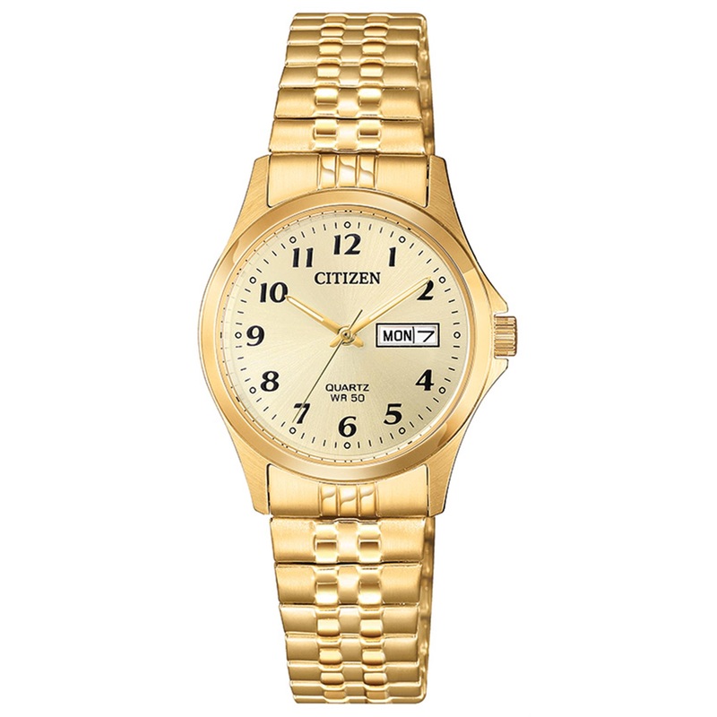 Yellow Stainless Steel Ladies Day/Date Watch