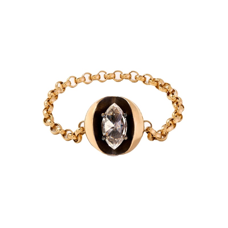Gaia 18ct Gold Chain Ring