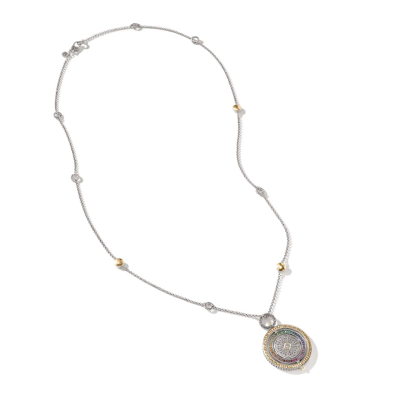 John Hardy Two Tone Moon Door Necklace