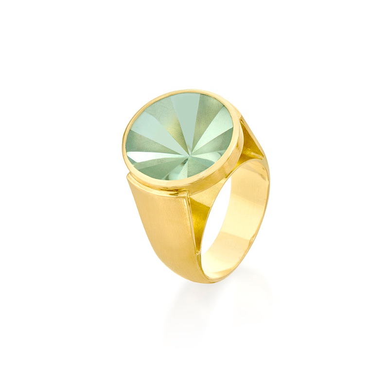 Kaleidoscope Praziolite Ring