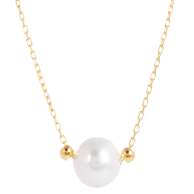 Laura Gold Chain Necklace with Single Pearl