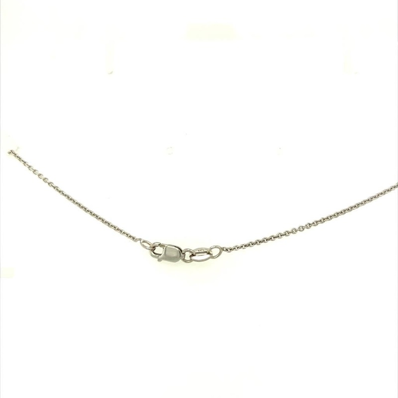 White 14 Karat Cable Chain with Lobster Clasp Estate Jewelry with