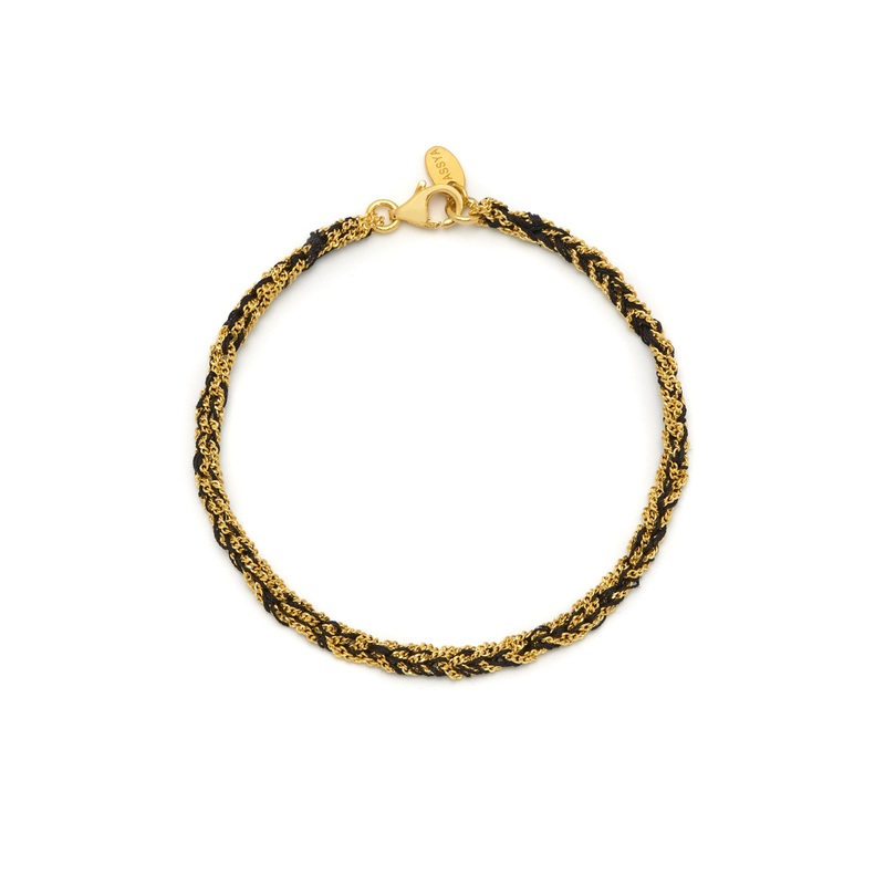 Black and Gold Friendship Bracelet