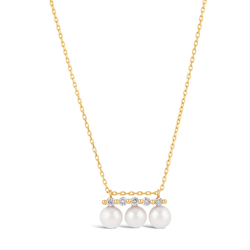 Shuga Triple Pearl & Lab-Created Diamond Pendant