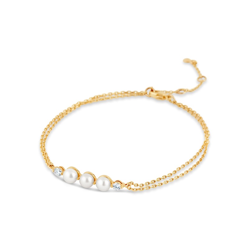 Shuga Pearl & Lab-Created Diamond Bracelet