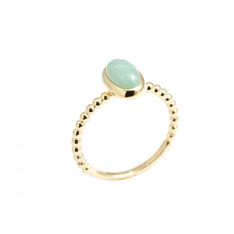 Vida Amazonite Oval Stack Ring