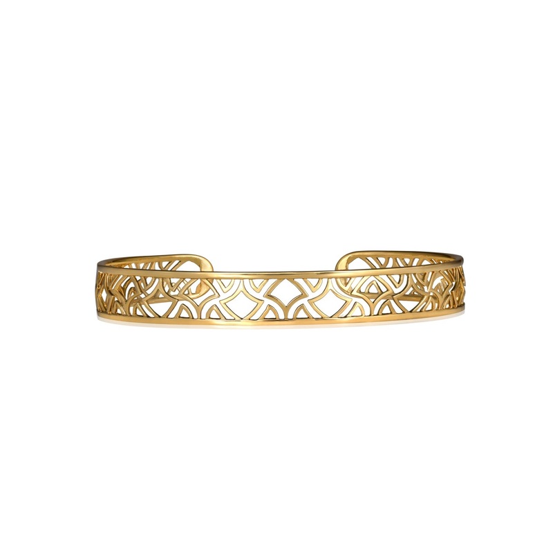 Sarai Signature Yellow Gold Bangle