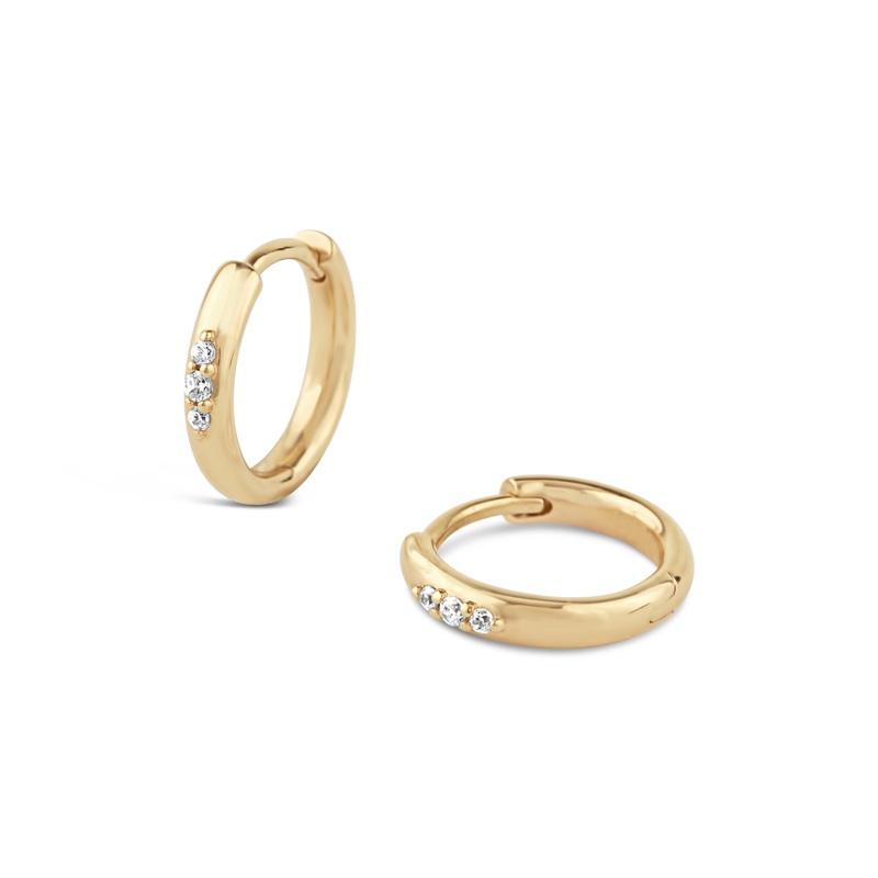 Created-Diamond Mini Huggie Hoops