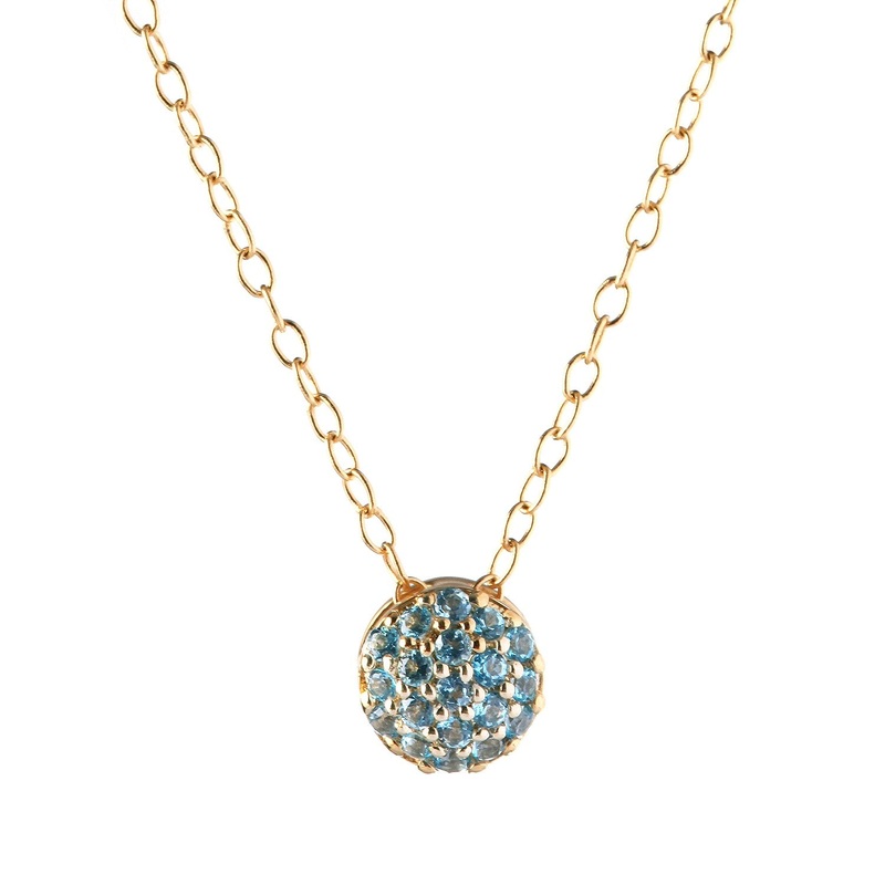 March Birthstone Dot Necklace
