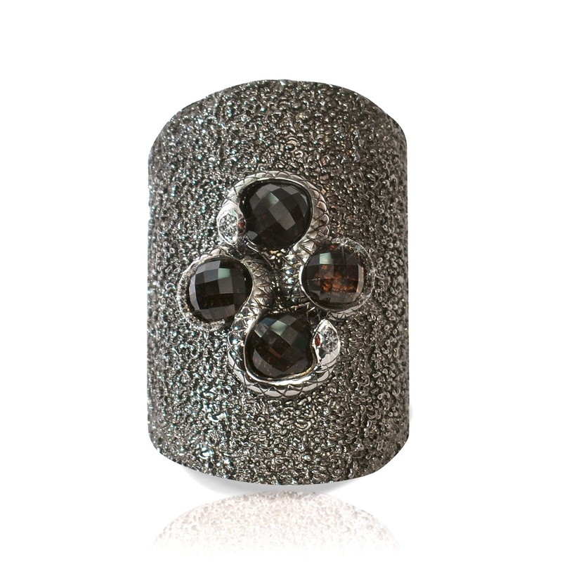 Taylor and Cleopatra Cuff in Rhodium