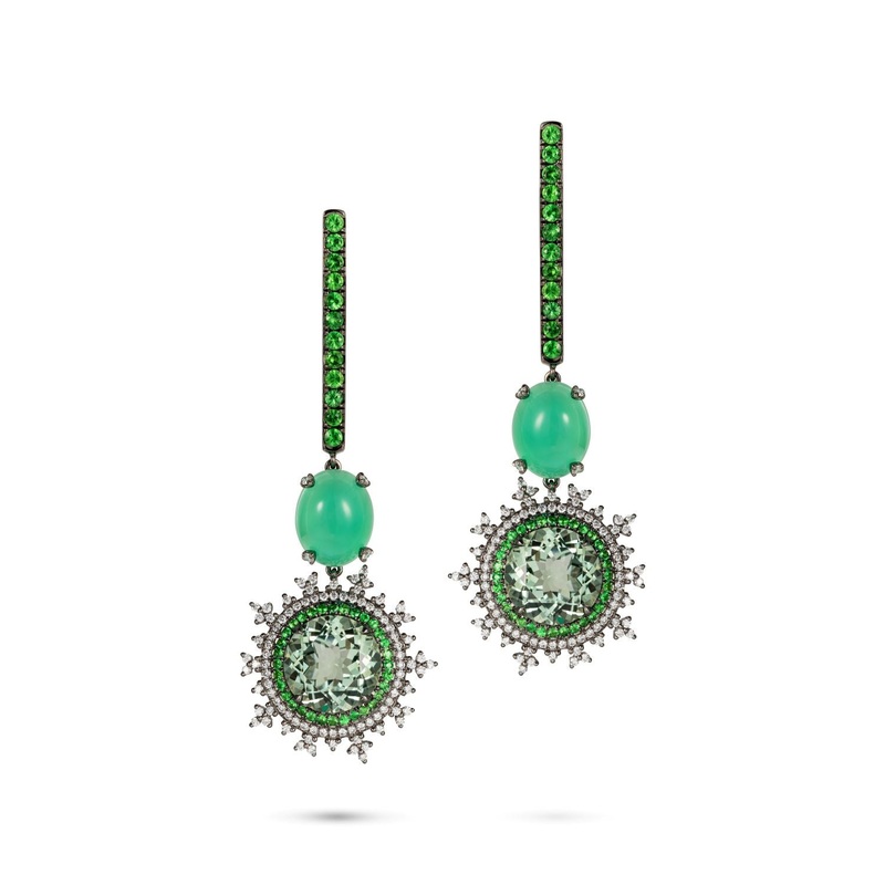 Tsarina Mint Flake Earrings
