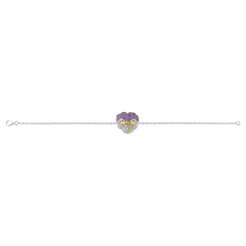 Violet Mini Diamond Bracelet in Pink