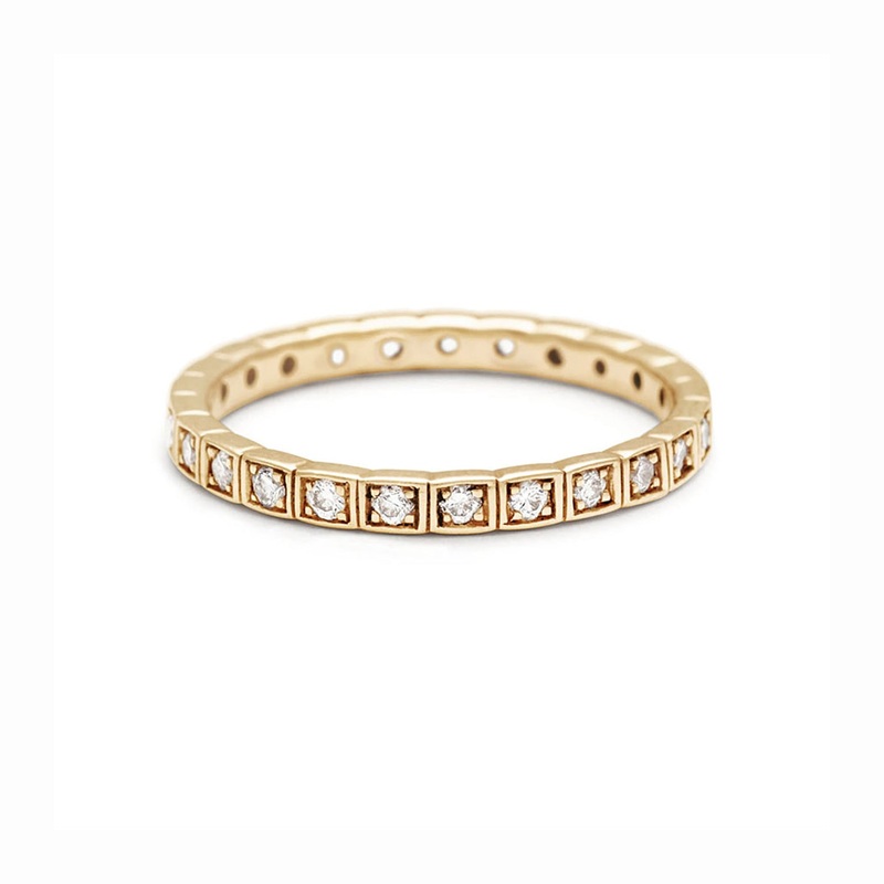 Wheat Eternity Band – White Diamonds