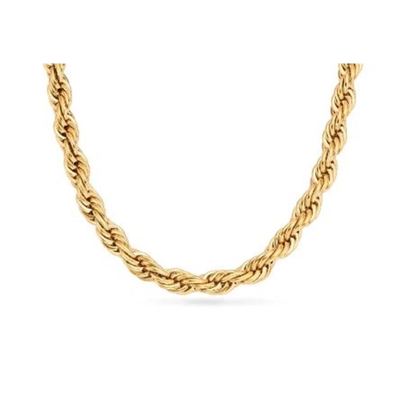 Yellow 14 Karat Diamond Cut 2.40mm Rope Chain w/ Lobster Claw Clasp Es