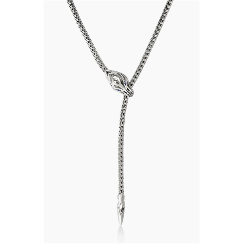 John Hardy Naga Lariat Pendant Mini Chain Necklace
