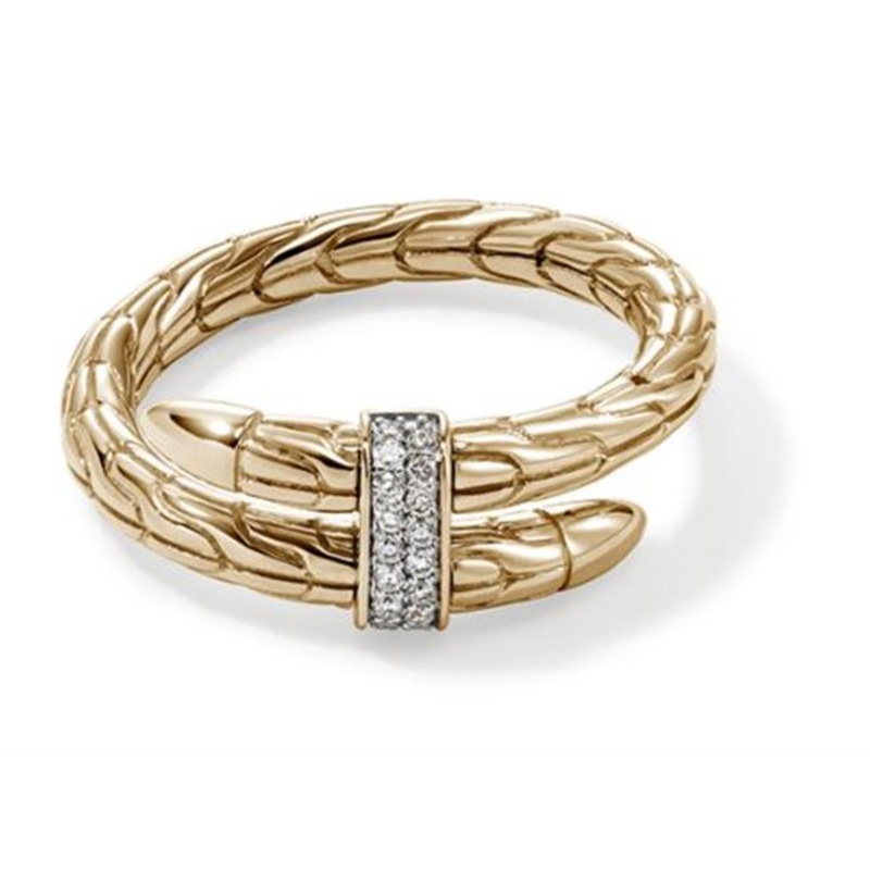 John Hardy Yellow 14 Karat Single Wrap Spear Ring