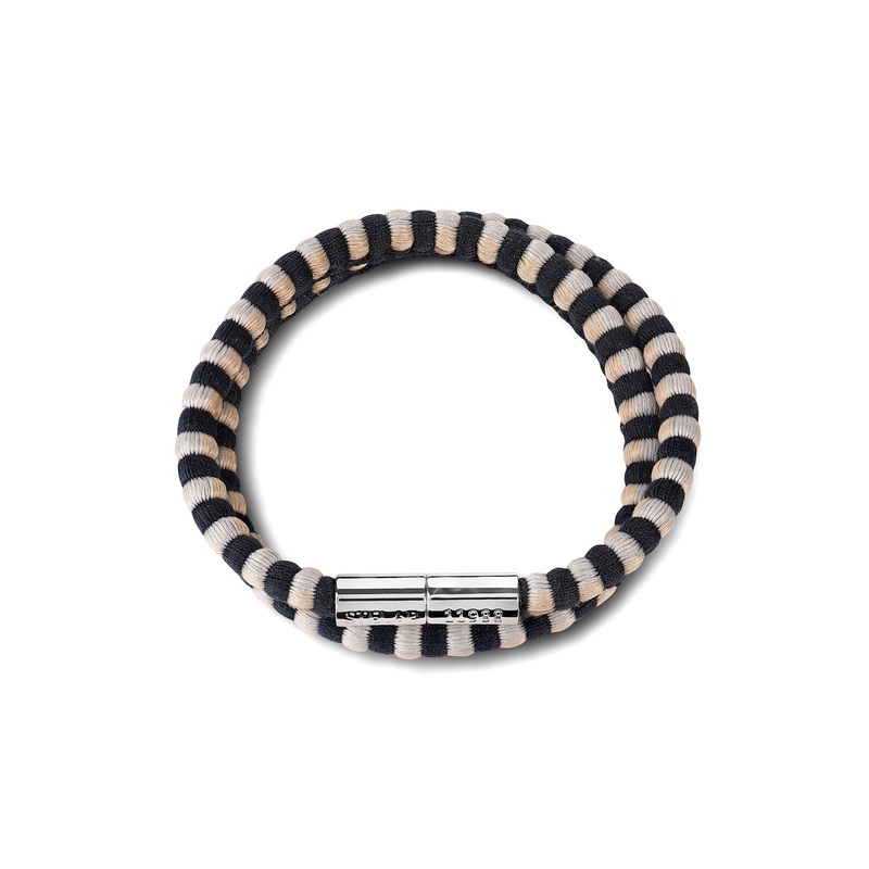 Teman Double Woven Jacquard Bracelet – Liquorice