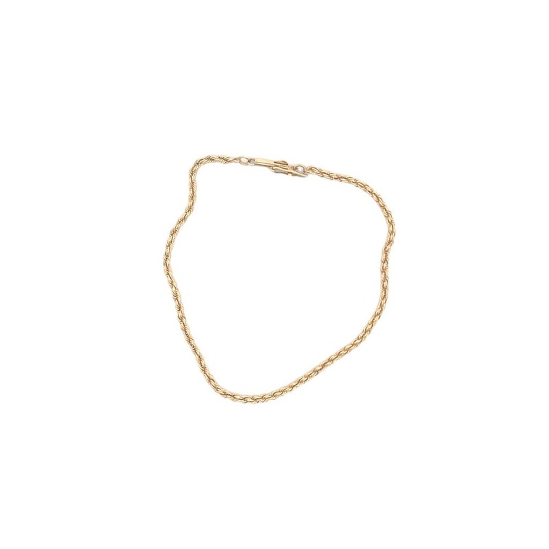 Yellow 14 Karat Rope Chain Estate Jewelry with