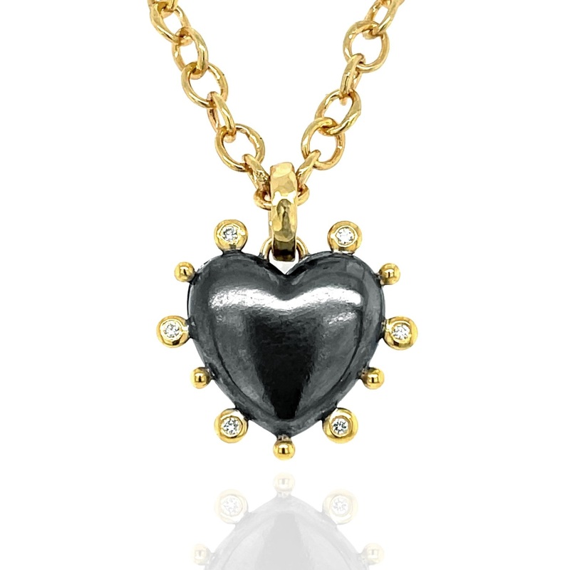 Black Valentina Florentine Heart Locket