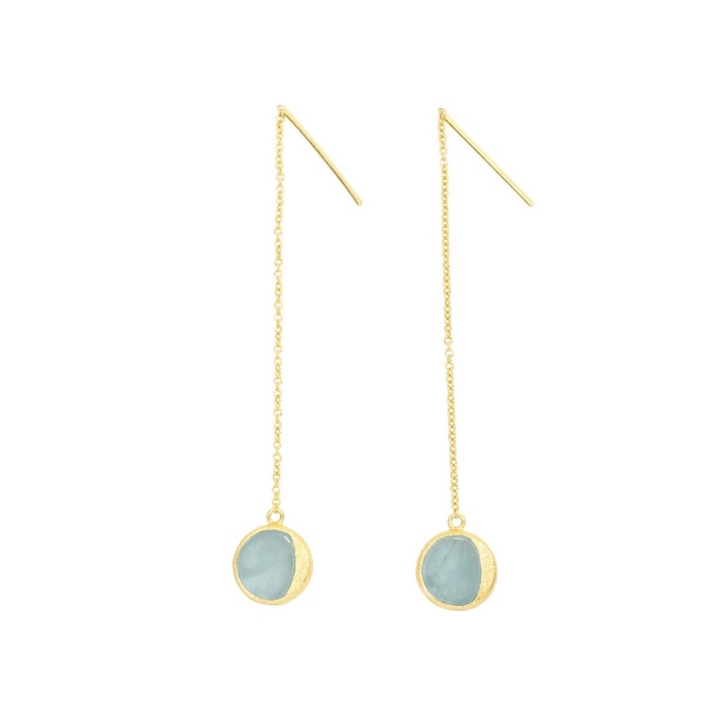 LUNA Chain Pendant Earrings