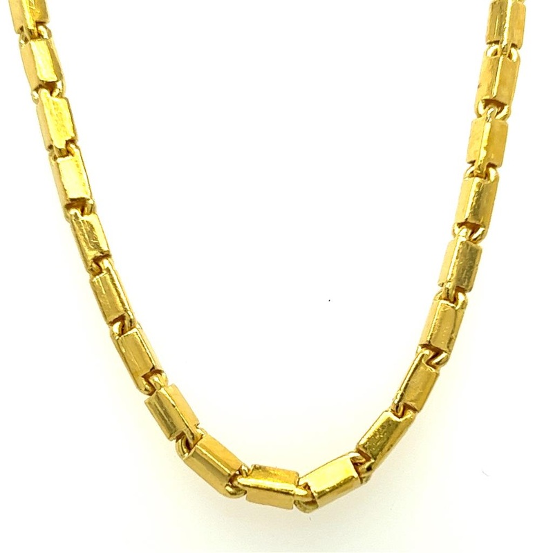 Yellow 21KT 2.75mm Link Chain Estate Jewelry with