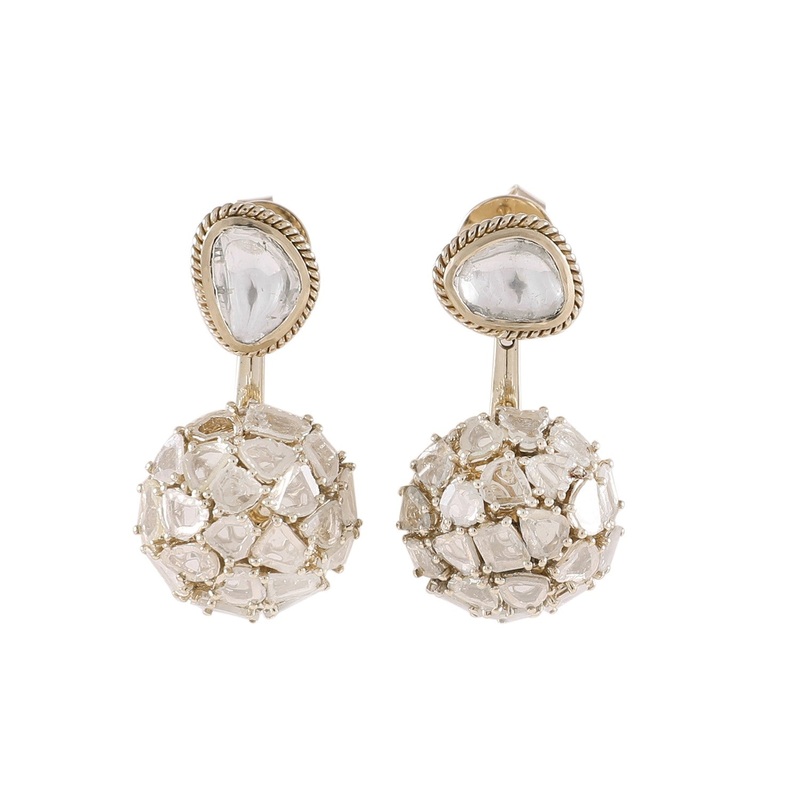 Earring Zero 3 – Diamonds in White Gold