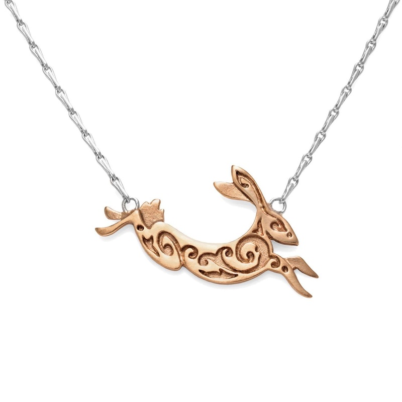 Fairtrade Rose Gold Hare Necklace