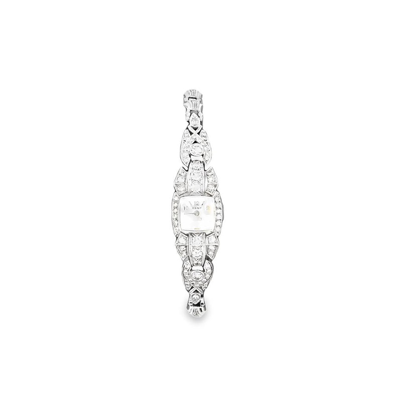 Platinum sizing bar Estate Jewelry with 72 Round Diamonds