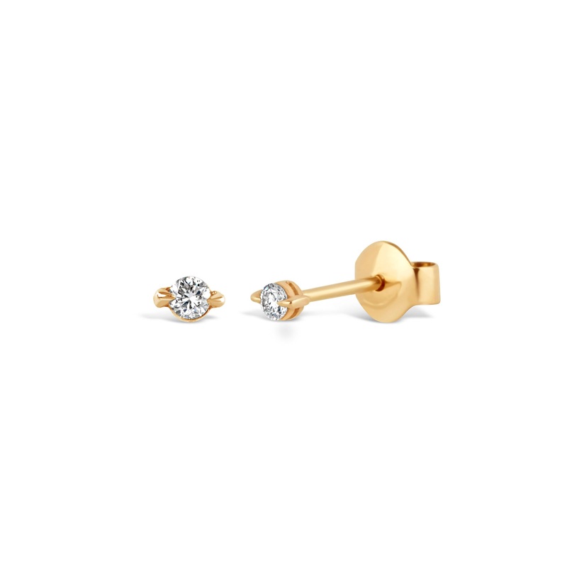 Shuga Lab-Created Diamond Studs – Yellow Gold
